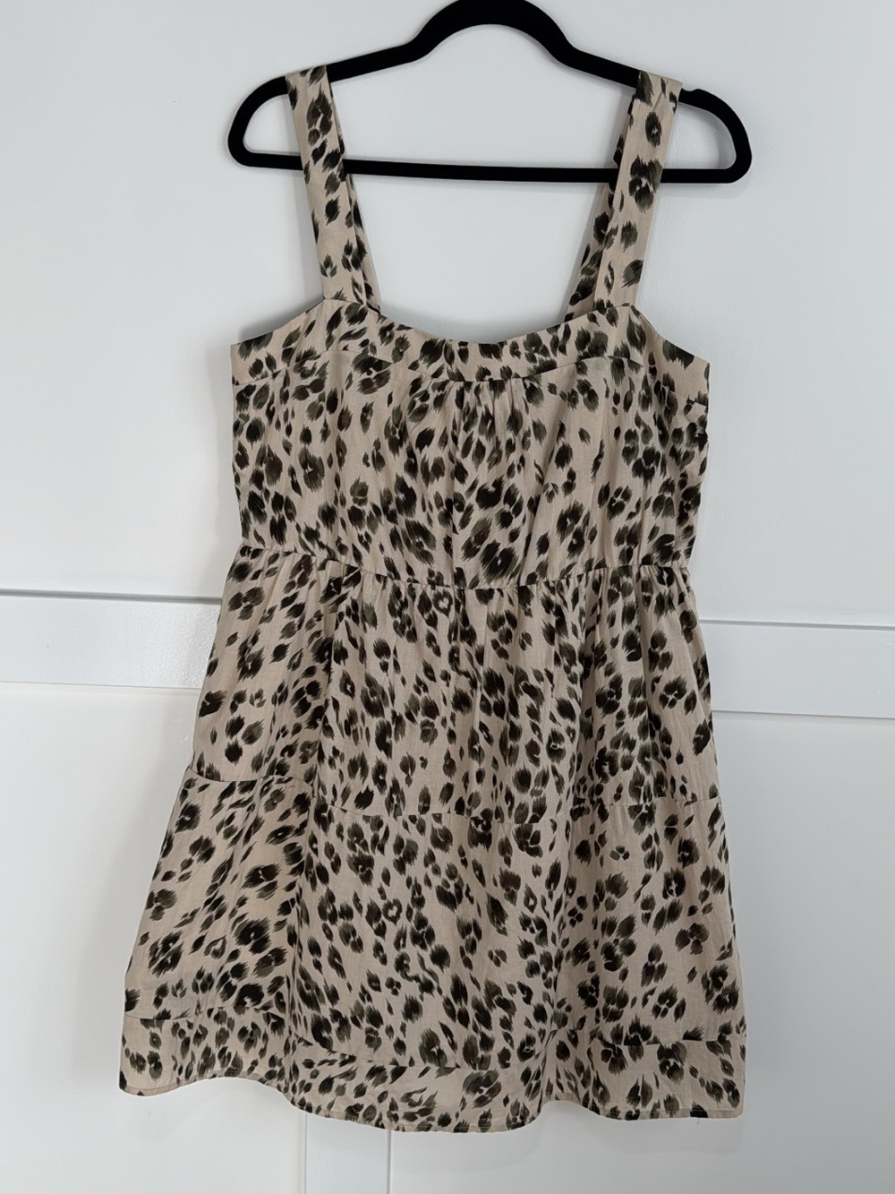 Heartloom Cotton Nikka Tiered Leopard Print Mini Dress